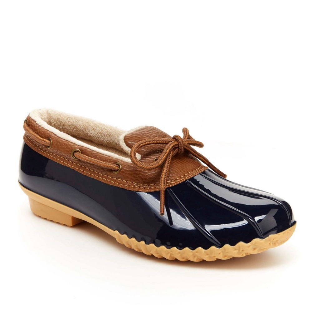 JBU Woodbury Women's Water-resistant Slip-on Shoes 8 Navy/Tan